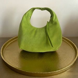 & Other Stories Genuine Lime Suede Leather Tote Bag